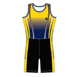 Image of rowing one-piece suit to be designed for rowing club crew members