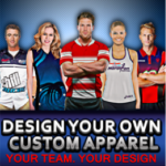 Image of types of custom sports apparel and custom clothing designed for clubs, schools, businesses and organisations