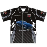 Custom car club shirt with club and sponsors logos, 100s of designs, logos and sponsor logs added free